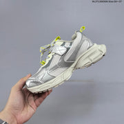 Balenciaga Kids Chunky Lace-Up Sneakers, Silver and Charcoal