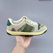 Gucci Screener Distressed Low-Top Sneakers