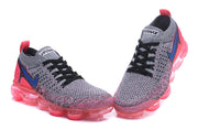 Nike Air VaporMax Flyknit 2 Grey and Bright Crimson Sneakers