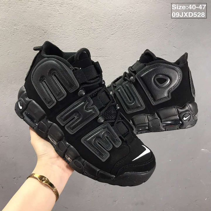 Nike Air More Uptempo Black Basketball Sneakers 09JXD528
